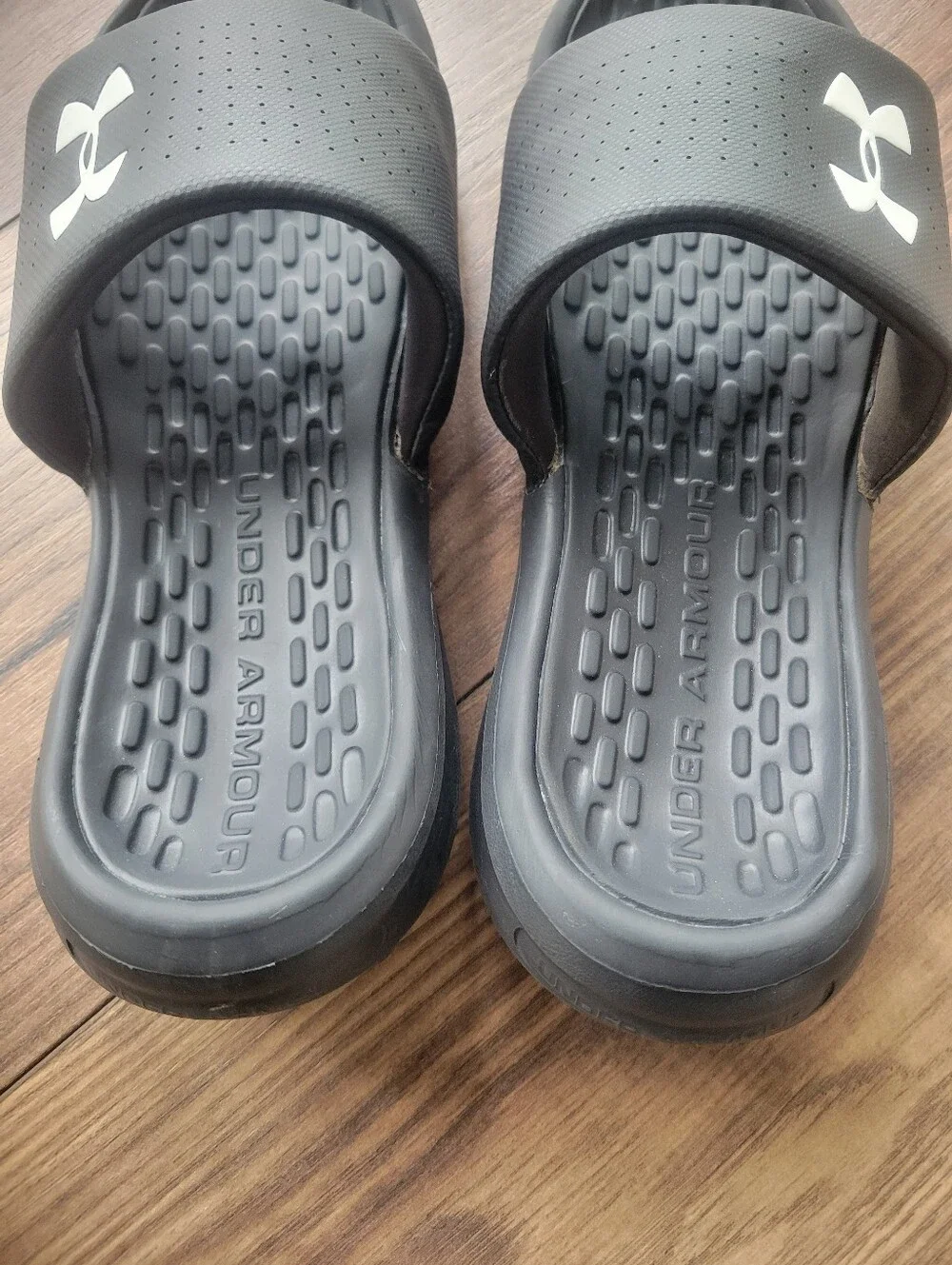 Under Armour Black Playmaker Fix Slides Size 11